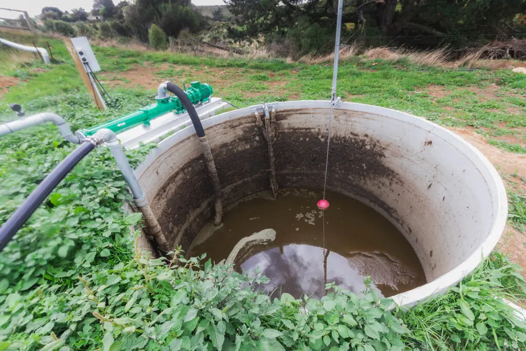 Why is it Important to Stir Effluent Storage? 4 looking inside a Nevada concrete Precast Sump for Effluent storage