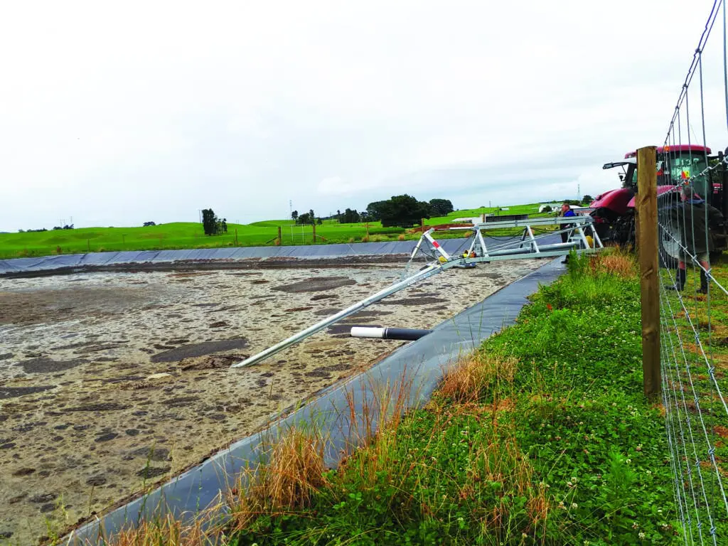 What Type of Irrigator is Best for My Farm 2 Nevada PTO Stirrer Extension stirring a lined effluent pond