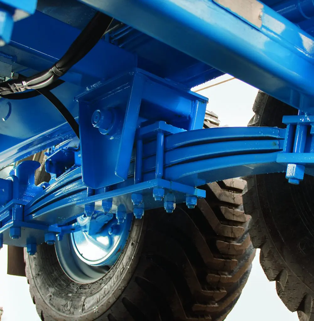 Choosing the Perfect Suspension for your Slurry Tanker 1 Nevada Slurry Tankers are built with a drawbar incorporating multi-leaf spring suspension to absorb shock loading