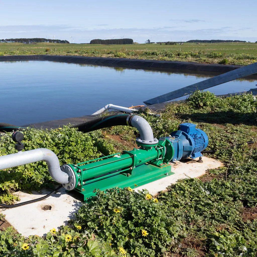 Pressure & Flow Requirements for your Effluent Pump 1 Nevada Progress Cavity Pump on shore of an Effluent Pond