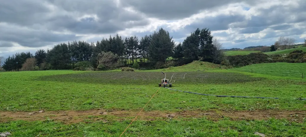 King Cobra travelling irrigator used in an in-ground effluent irrigation set-up