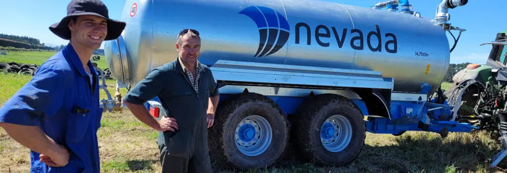 Andy’s Spreading More Effectively with His Tandem Axle 5 Andy standing proudly with his Nevada Slurry Tanker