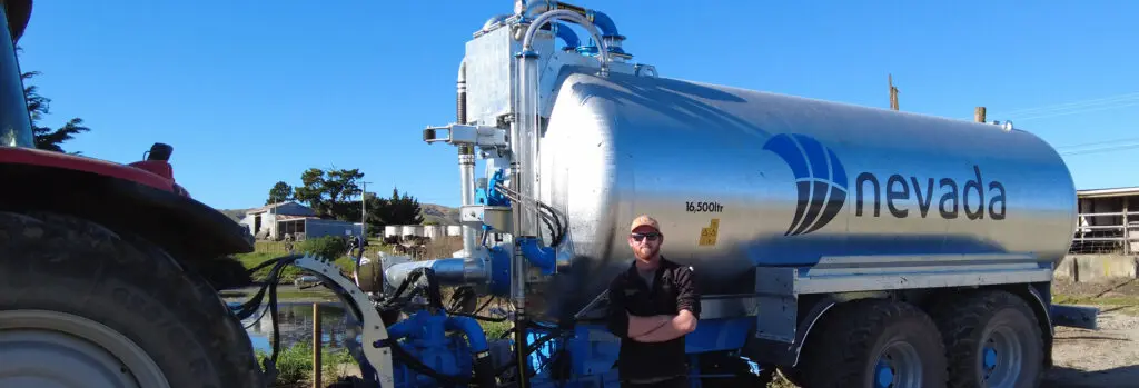 Brian & Ollie have Effluent Management Down Pat 1 Nevada Success Story Hero Brain and Ollie with their Slurry Tanker