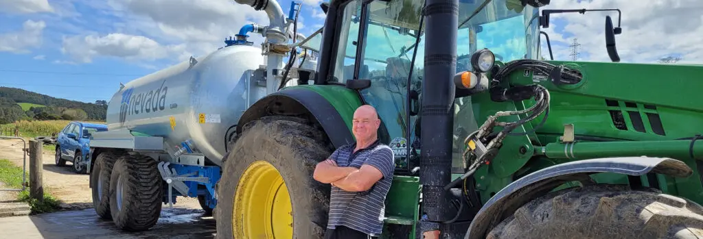 Is my Tractor too Small for a Slurry Tanker? 4 Neil stands proud infront of his new Nevada Tandem Slurry Tanker