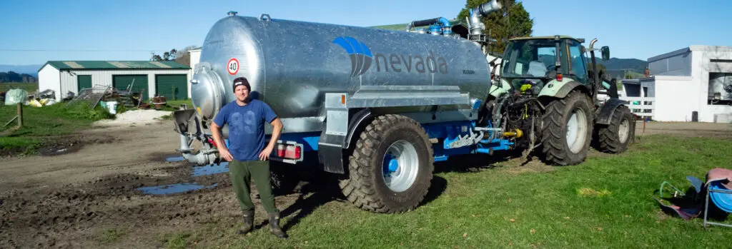 Mark Solved His Council Compliance Issues 2 Mark standing proudly in front of his new Nevada 10,000L Single axle Slurry Tanker