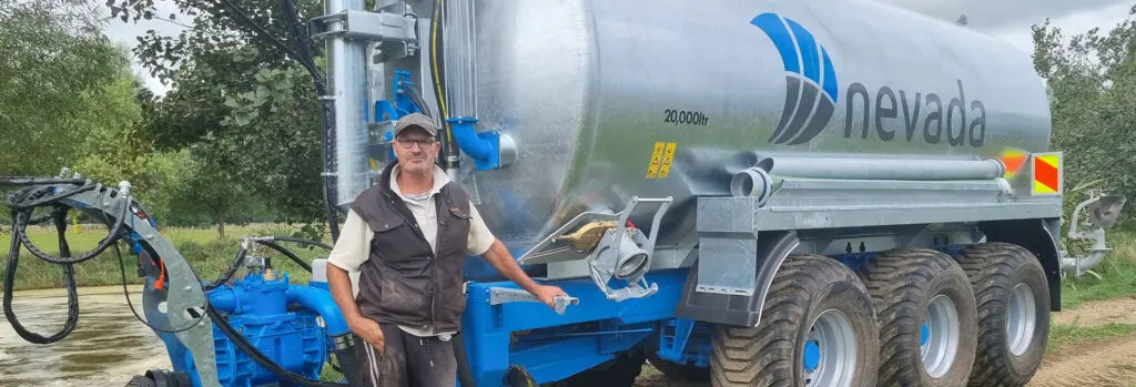 Myles & Marty Tripled Their Capacity 8 Myles and his Nevada Tridem Slurry Tanker