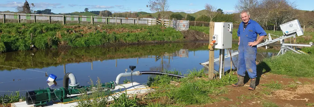 Noel's Transition To Land Application 6 Noel with his new Nevada designed dairy effluent system