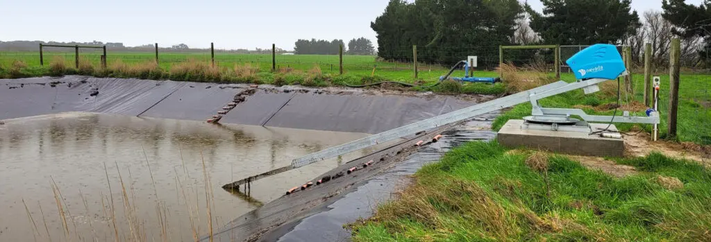 Ross Gets Nutrients Where They Need to be 1 Ross Fienten's Nevada Electric Pond Stirrer in action