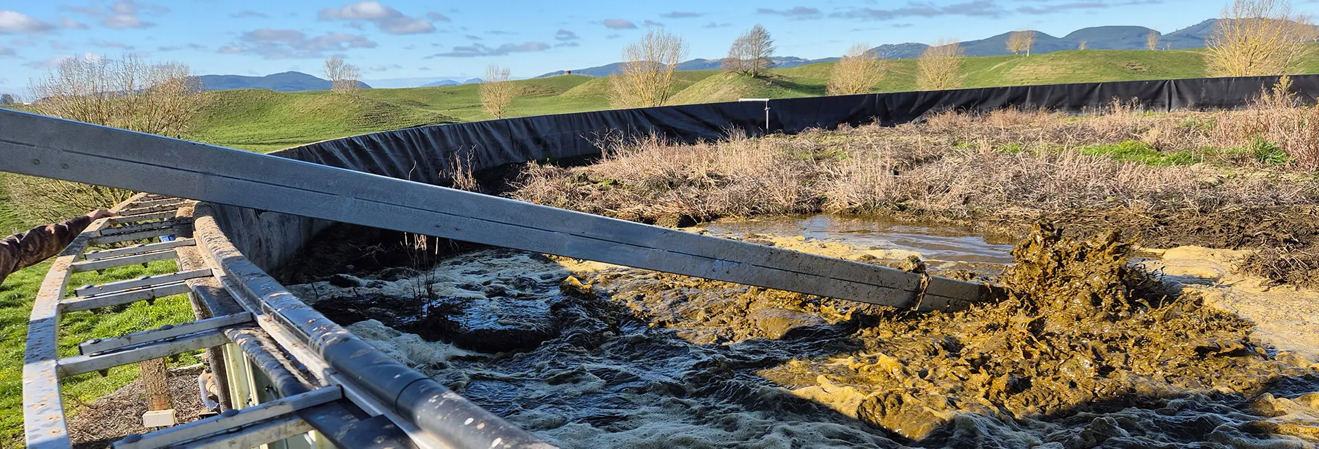 Nevada TankStir in action stirring an above ground effluent tank