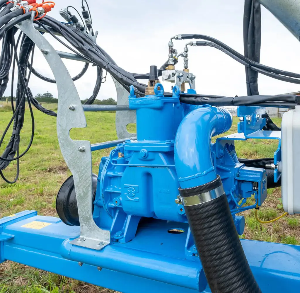 Heavy duty vacuum pump on a Nevada Single Axle Slurry Tanker