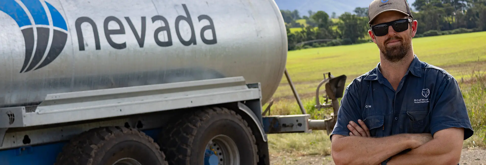 Tom Middlebrook with his Nevada Slurry Tanker