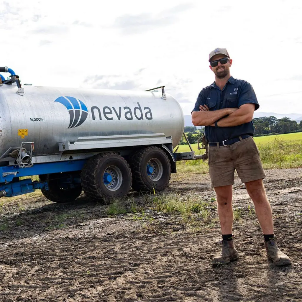 Tom Middlebrook from Goucester NSW with his Nevada Slurry Tanker