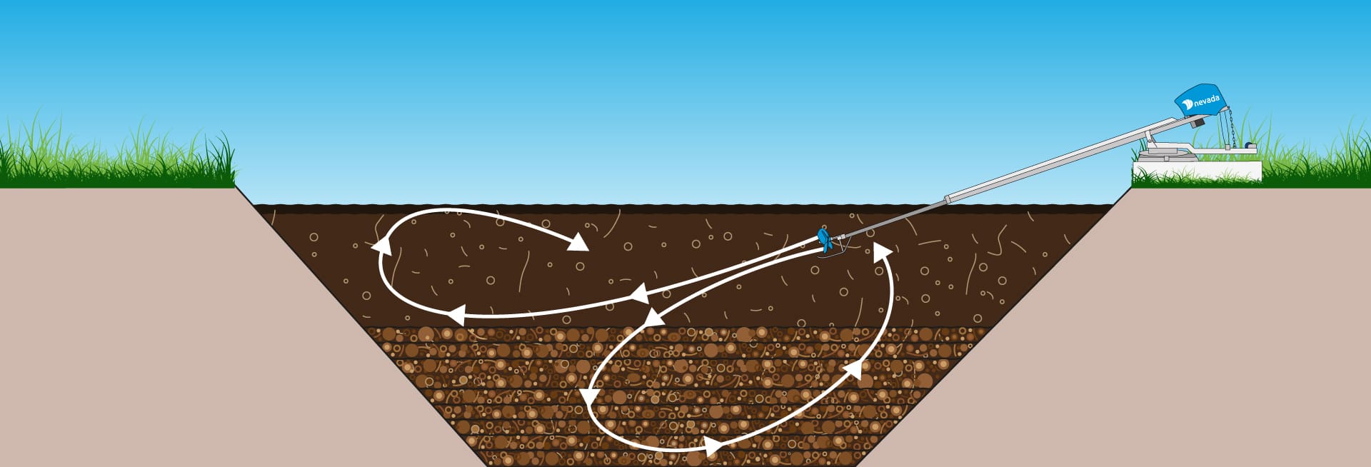 Infographic showing what's happening beneath the surface of the effluent pond?