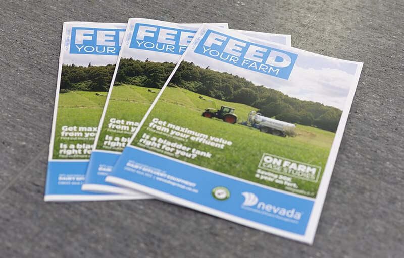 Nevada Feed Your Farm Mailers spread on table