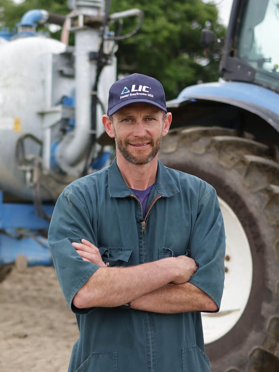 On-Farm with John Charlton in Waikato 3 John standing proudly infront of his Nevada 10,000L Single Axle Slurry Tanker